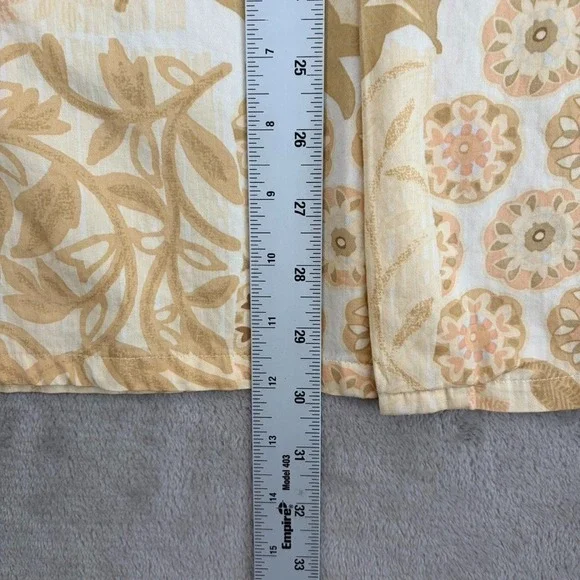 Vintage Bamboo Cay Hawaiian x El Cortez Las Vegas Shirt Men Large Beige Floral - Picture 8 of 9